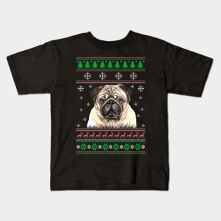 Cute Pug Dog Lover Ugly Christmas Sweater For Women And Men Funny Gifts Kids T-Shirt